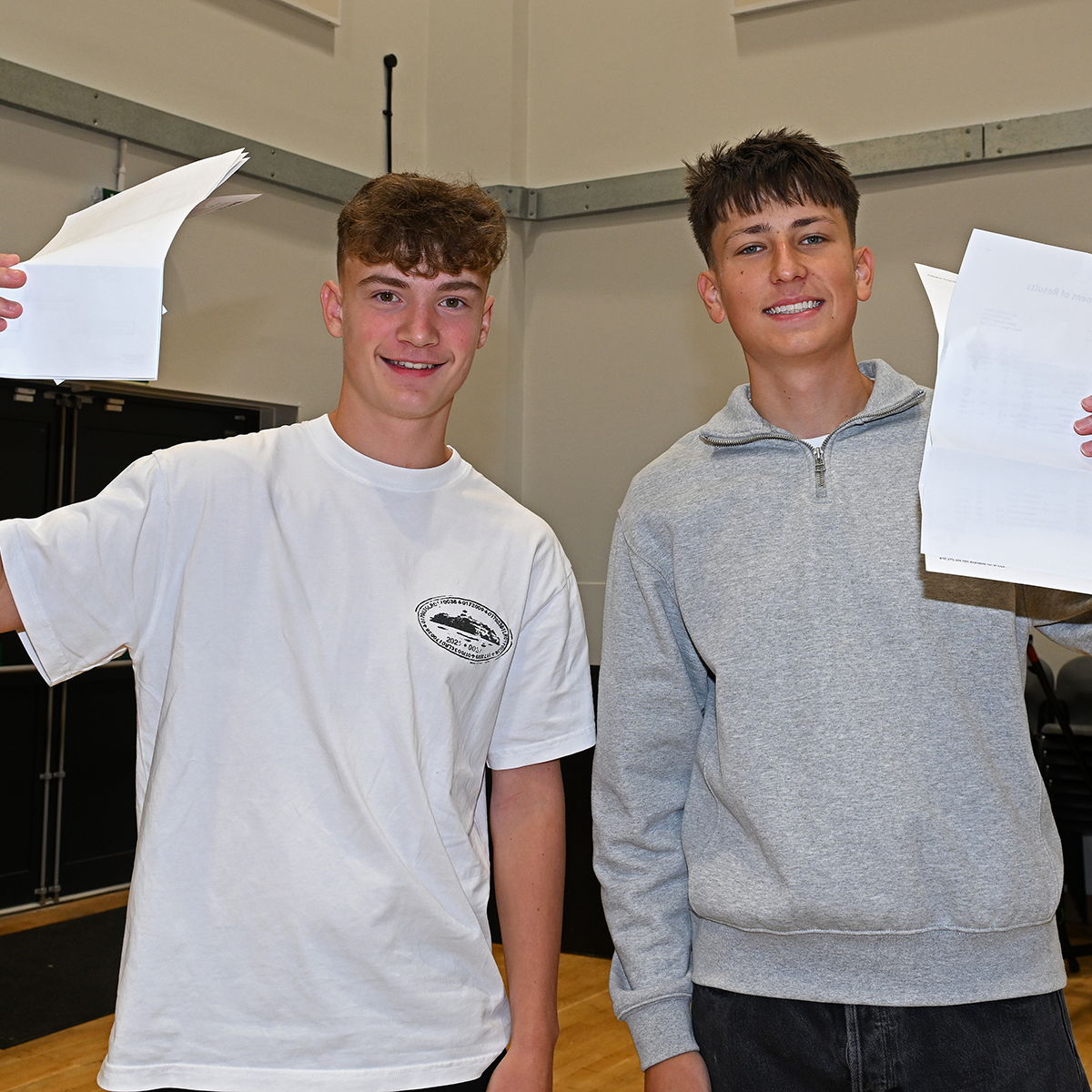 Students receiving their exam results
