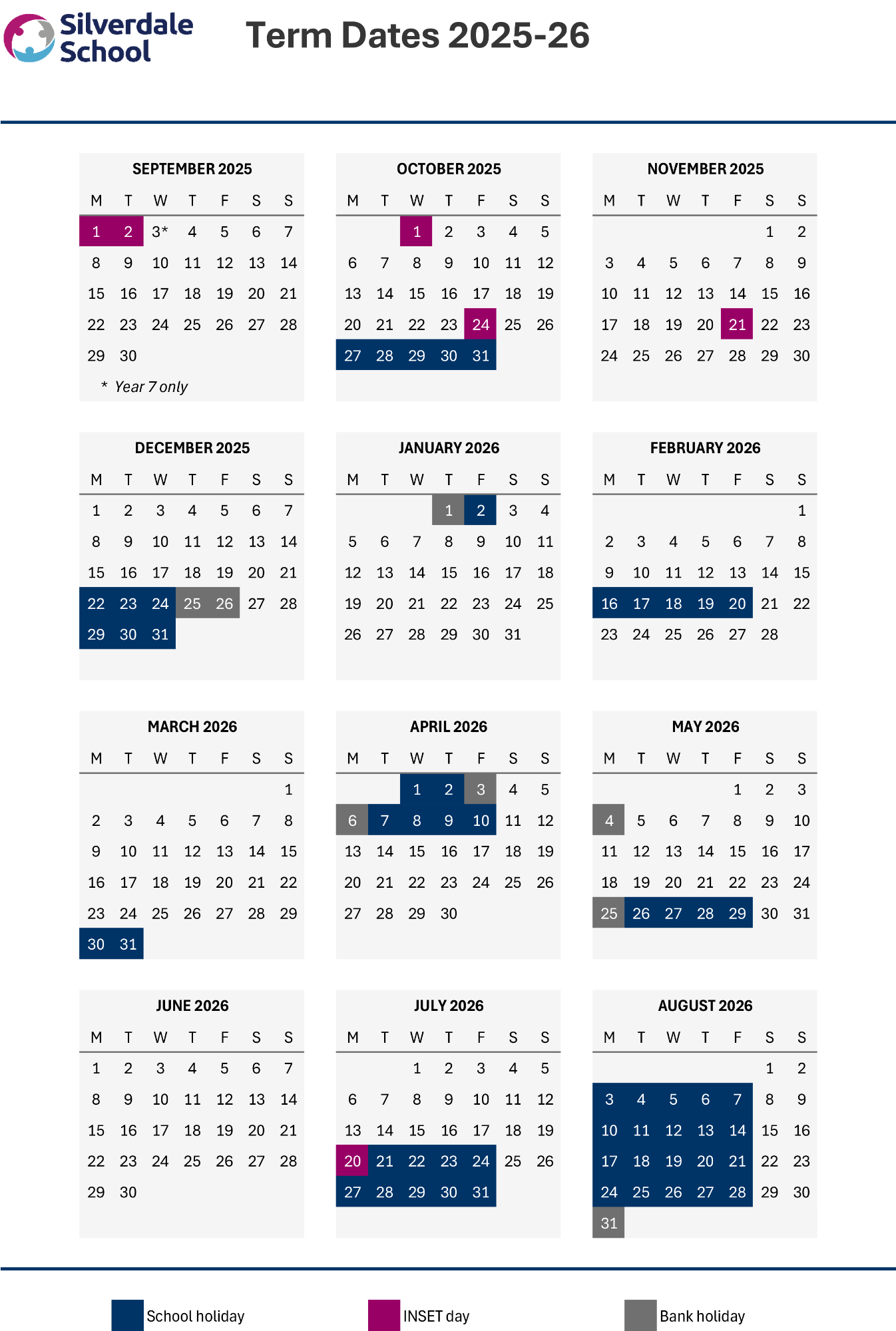 Term dates calendar 2025-26 and link to pdf